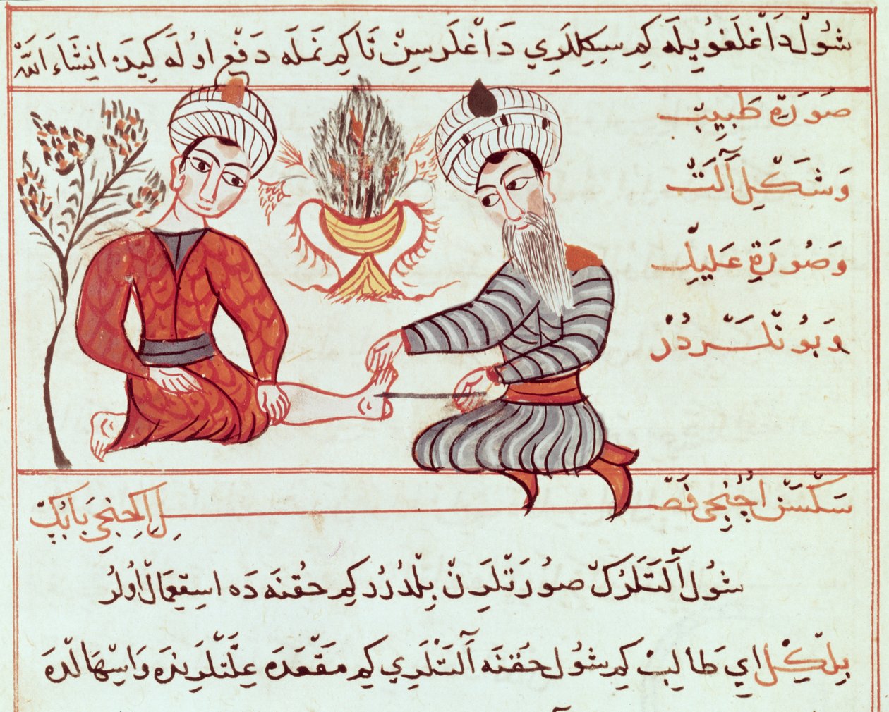 Ms Sup Turc 693 fol.125 Leczenie czyraków i brodawek, 1466 autorstwa Charaf ed Din