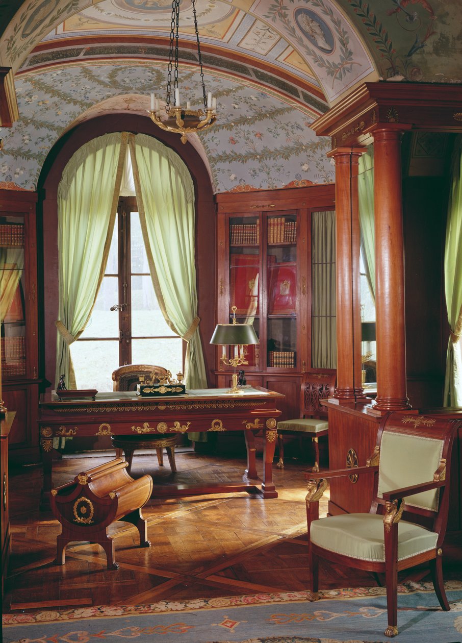 Gabinet Napoleona Bonaparte, ok. 1800 r. autorstwa Charles Percier