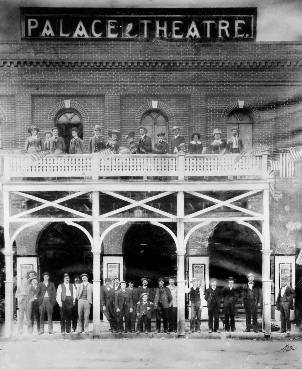 Teatr Pałacowy, 15th und Blake Streets, ok.1880-90 autorstwa Charles A. Nast