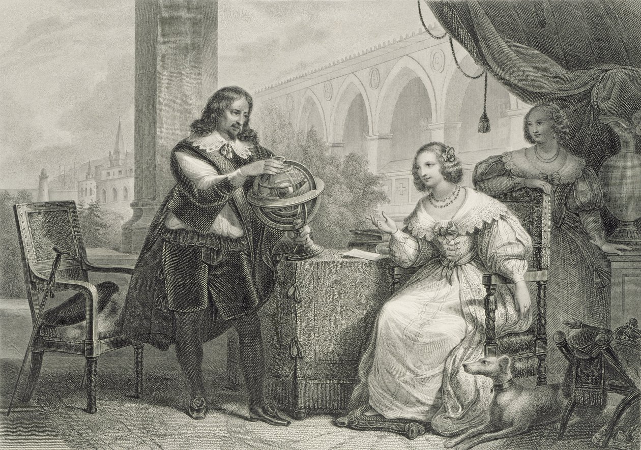 Christina (1626-89) Królowa Szwecji, z serii Sławne kobiety, rytowana przez Jeana Denisa Nargeota (1795-s.1865) autorstwa Charles Abraham Chasselat
