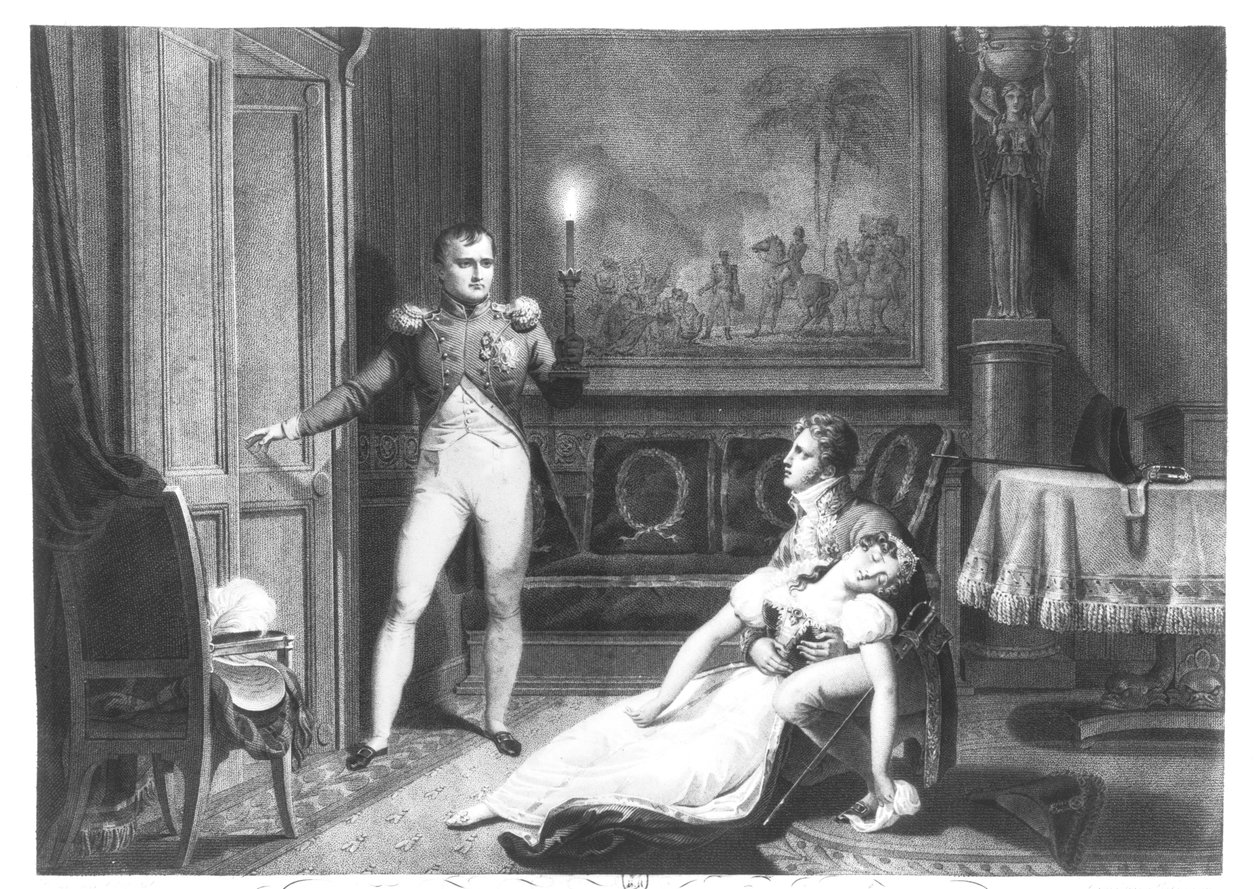 Rozwód Napoleona I (1769-1821) i Josephine Tascher de la Pagerie (1763-1814) 30 listopada 1809 autorstwa Charles Abraham Chasselat