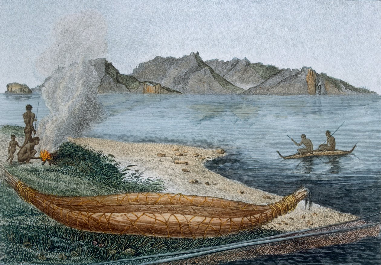 Ziemia Van Diemana, znana również jako Tasmania, 1812 r autorstwa Charles Alexandre Lesueur