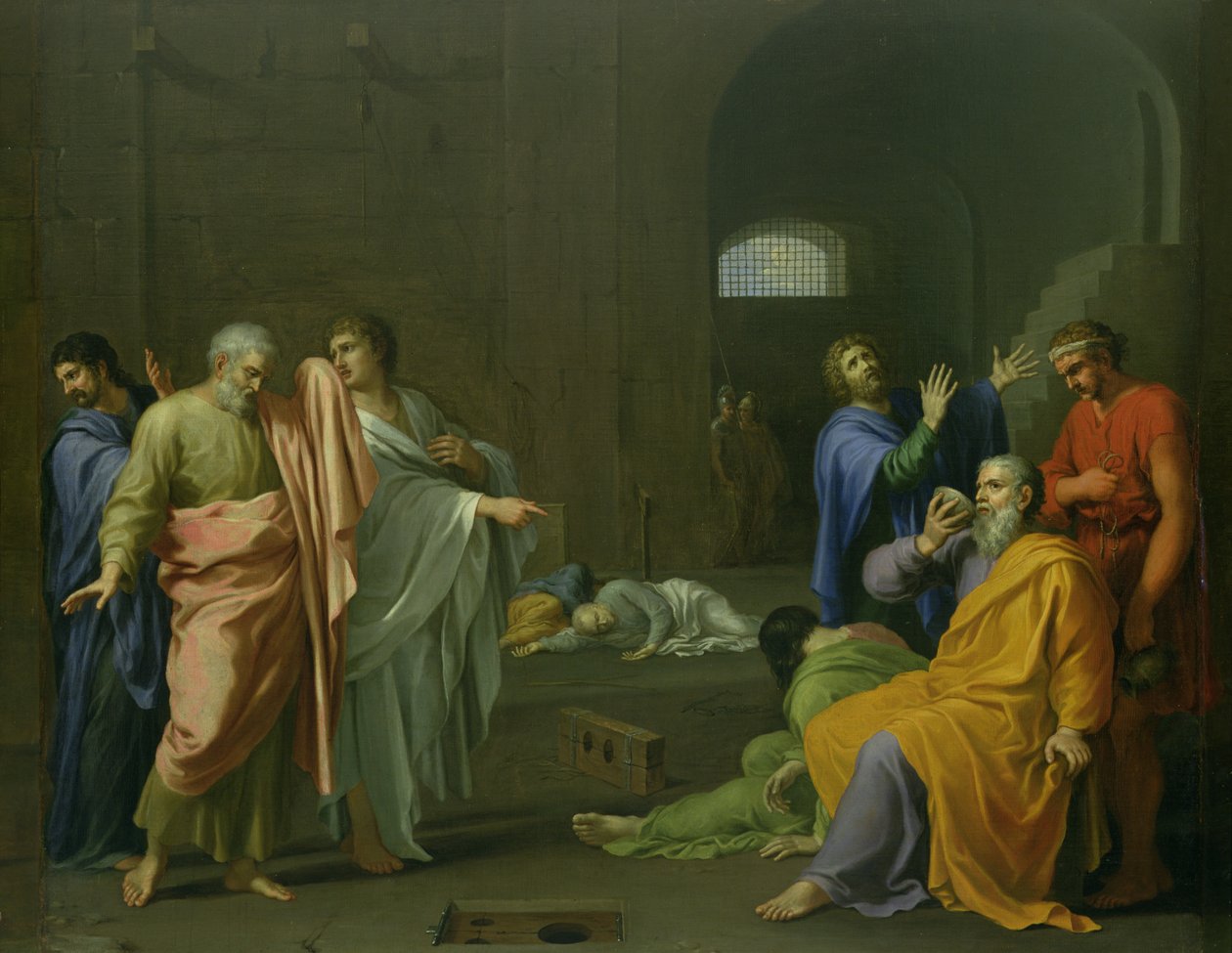 Śmierć Sokratesa (469-399 pne) c.1650 autorstwa Charles Alphonse Dufresnoy