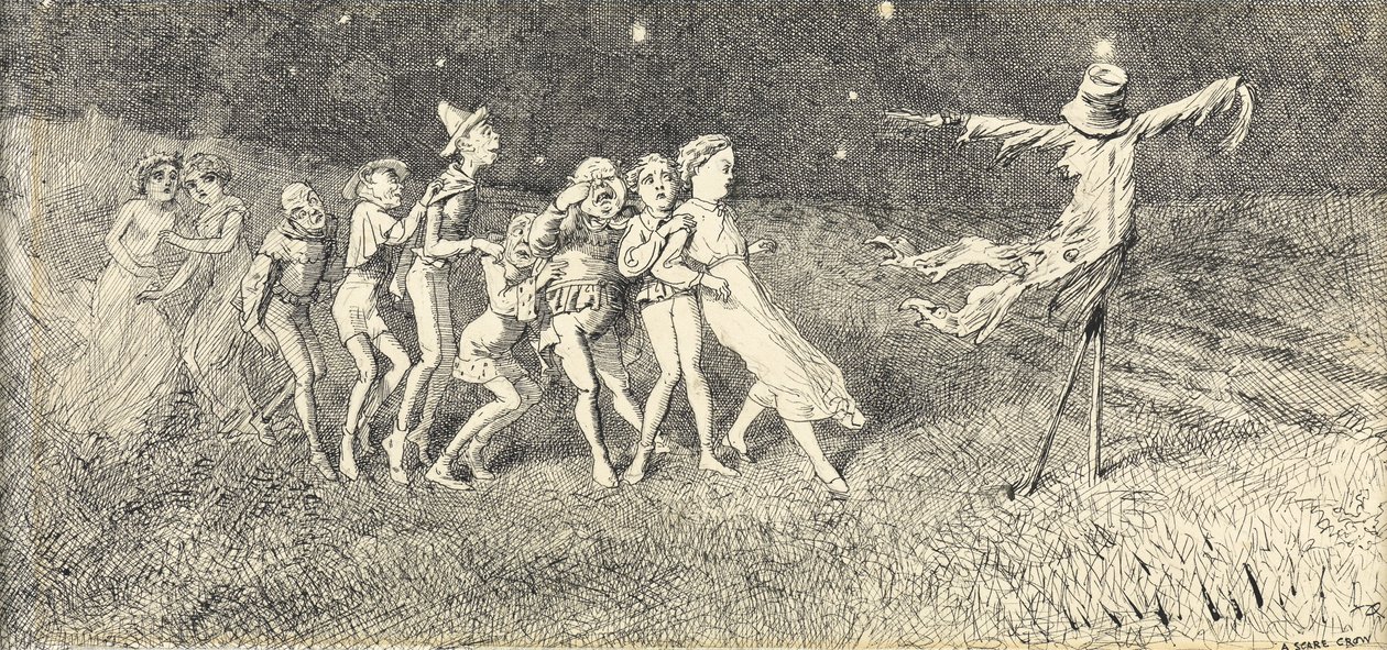 Strach na wróble autorstwa Charles Altamont Doyle