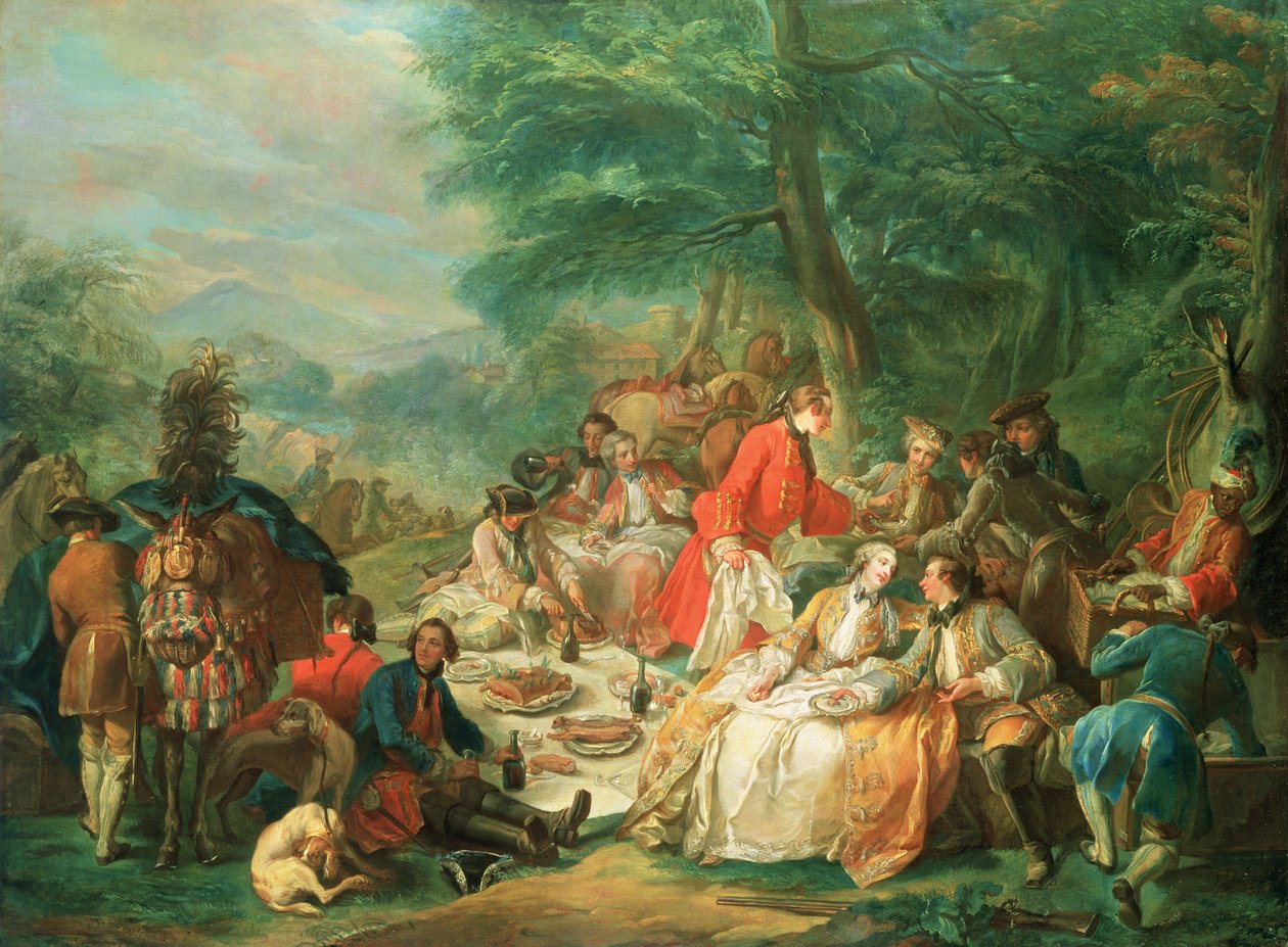 Polowanie, XVIII wiek autorstwa Charles Amedee Philippe van Loo