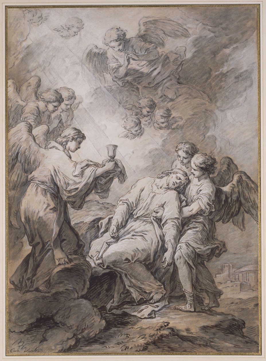 Agonia w ogrodzie autorstwa Charles André van Loo