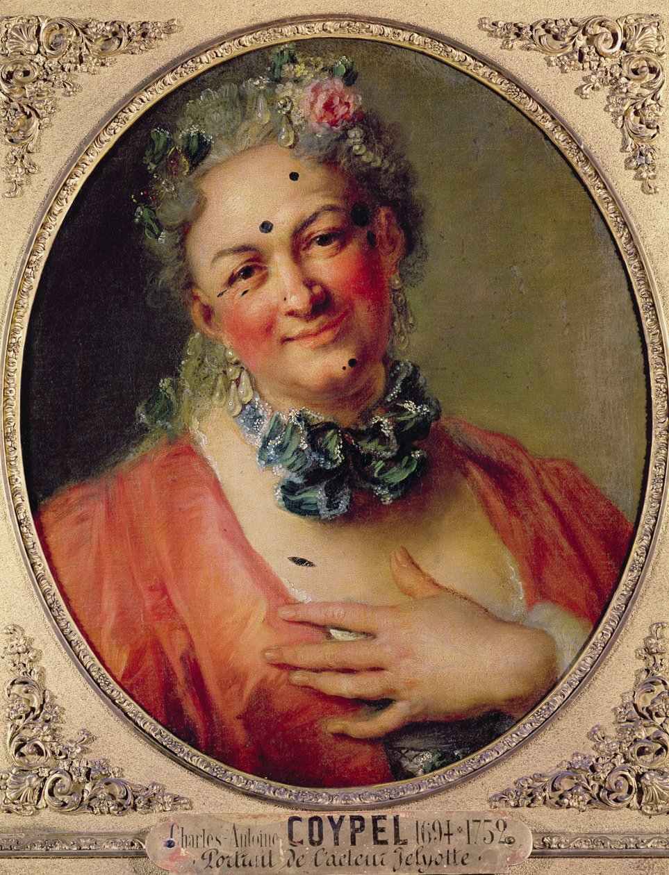 Portret piosenkarza Pierre de Jelyotte (1713-97) w stroju kobiecym, ok.1745 autorstwa Charles Antoine Coypel