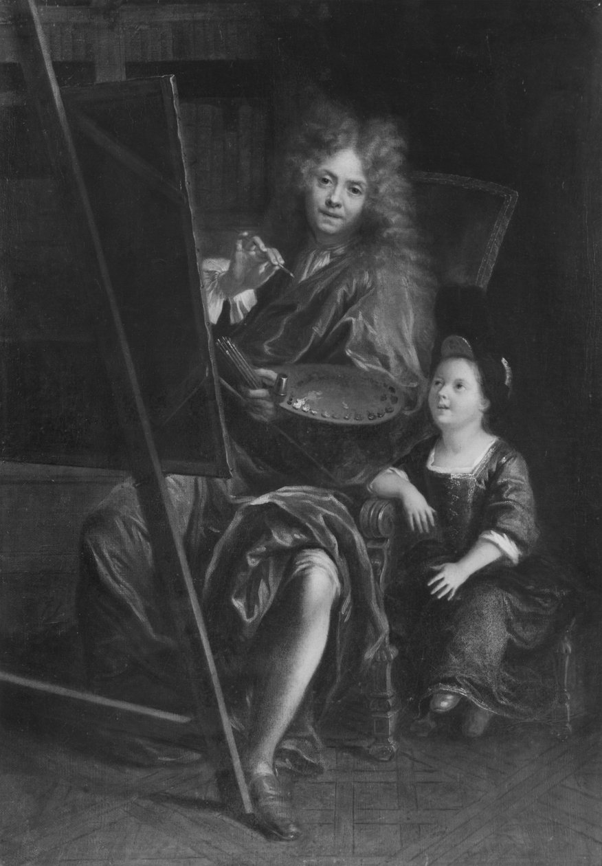 Autoportret z synem Karolem autorstwa Charles Antoine Coypel