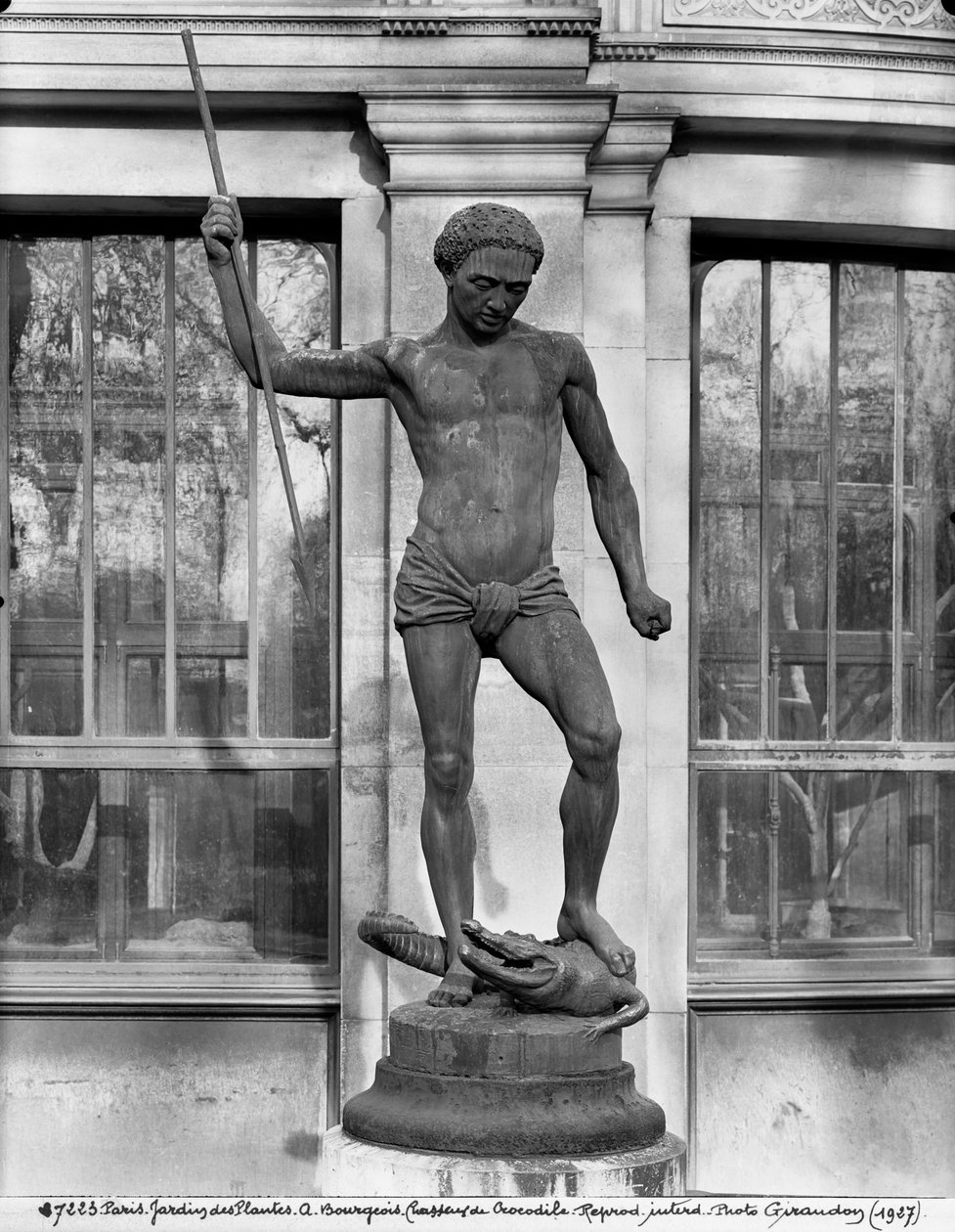 Łowca krokodyli (brąz) autorstwa Charles Arthur Bourgeois