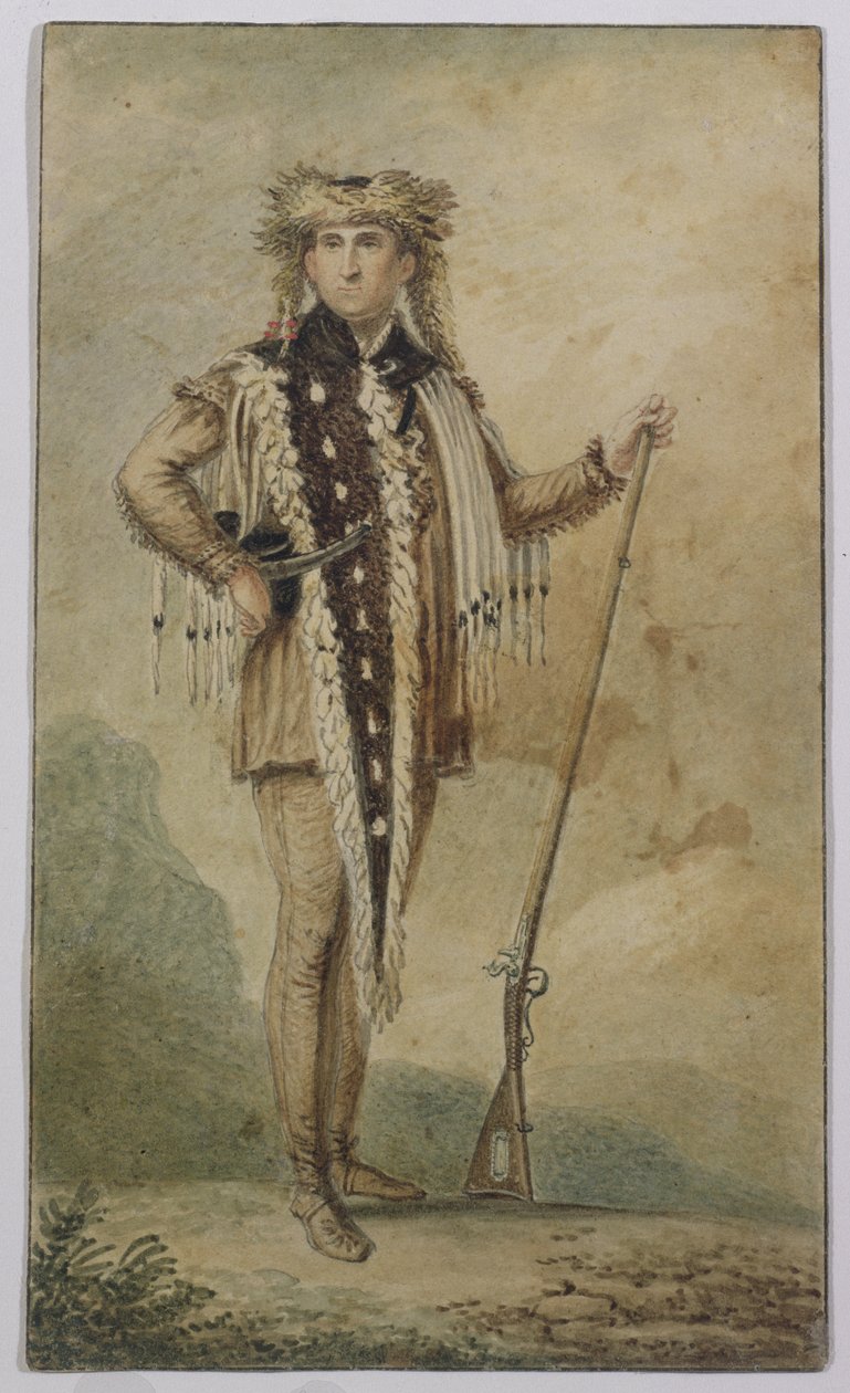Kapitan Meriwether Lewis, 1807 (wc i grafit na papierze) autorstwa Charles Balthazar Julien Févret de Saint Mémin