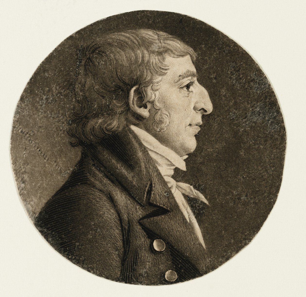 Benjamin King, wyd. 1806 autorstwa Charles Balthazar Julien Févret de Saint Mémin