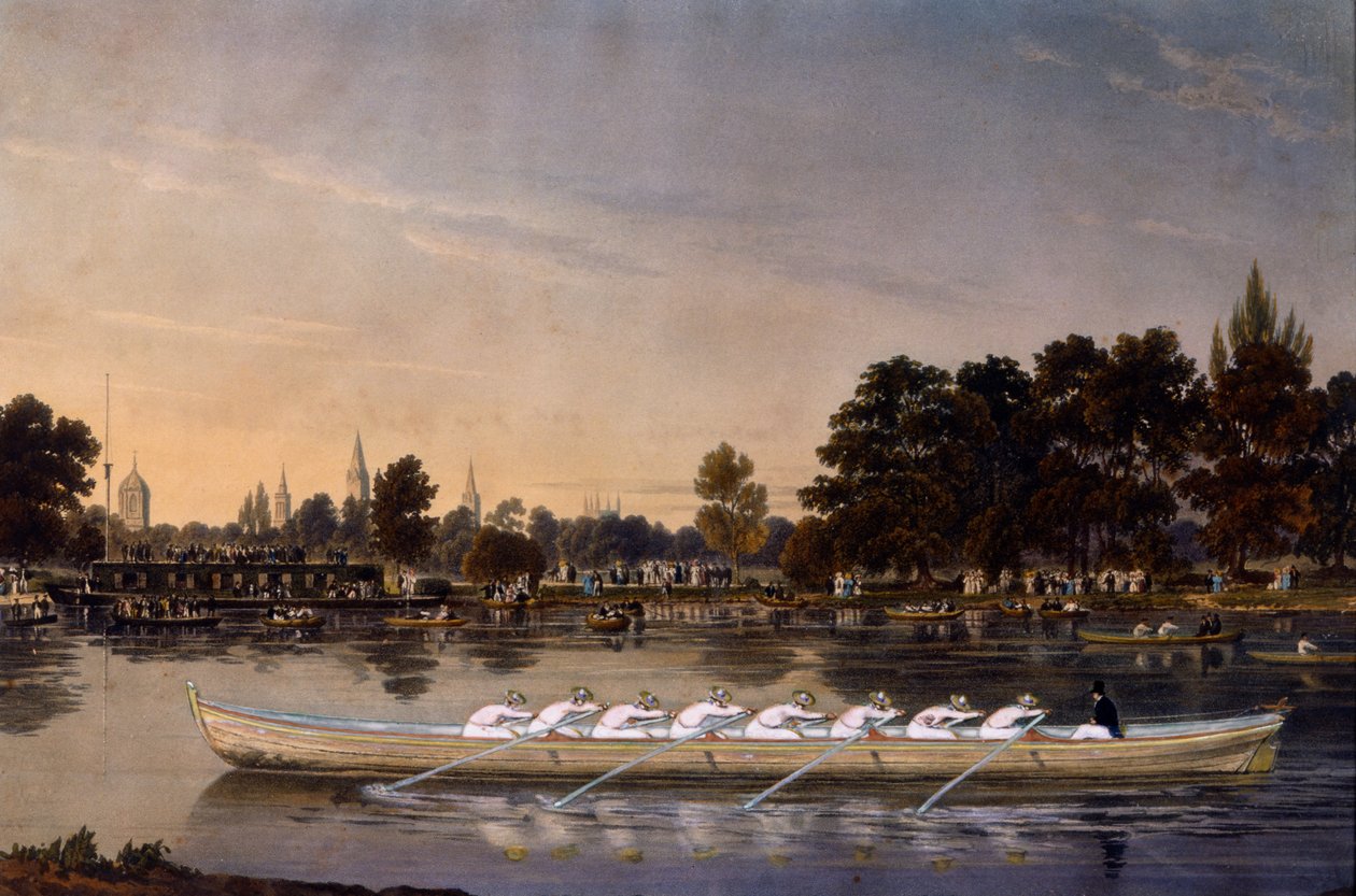 Wyścig łodzi, ok.1850 autorstwa Charles J. Basébé