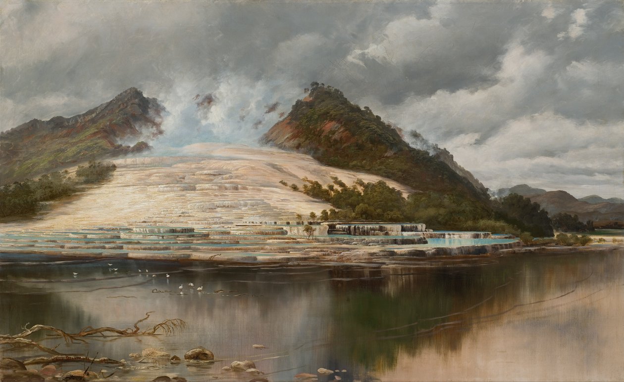 Białe Tarasy, Rotomahana autorstwa Charles Blomfield