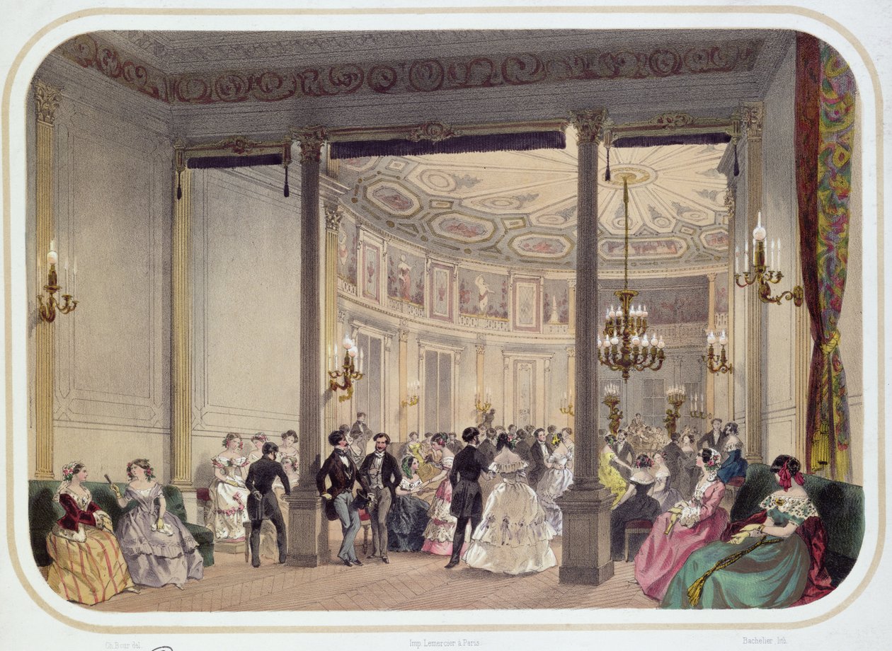 Salon i Rotunda Zakładu, Vichy, sztychowane przez Bacheliera, połowa XIX w. autorstwa Charles Bour