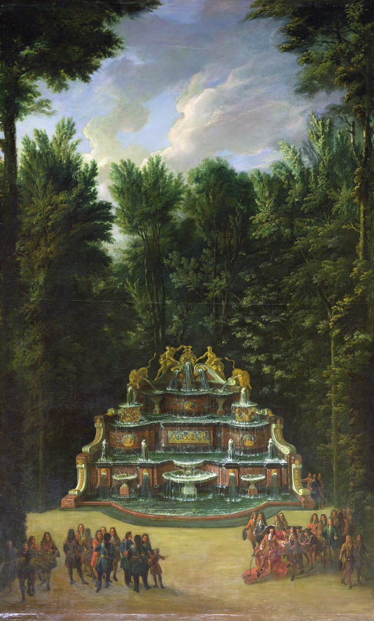 Promenada Ludwika XIV (1638-1715), Wielki Trianon, 1713 autorstwa Charles Chastelain