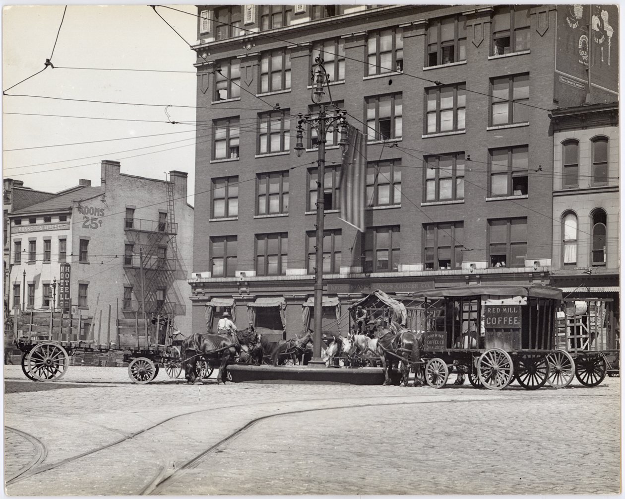 Koryta na 3rd Street, Washington Avenue lub Lucas Avenue autorstwa Charles Clement Holt