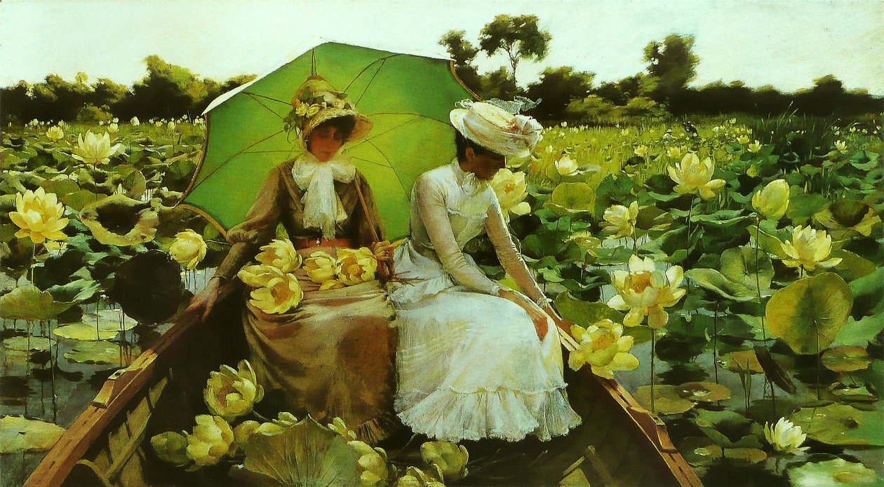 Lotus Lilies Francais : Nenufars autorstwa Charles Courtney Curran