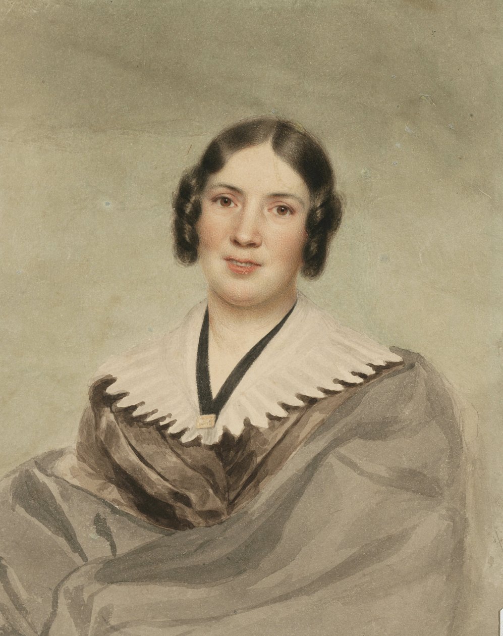 Pani Thomas Ingham, 1837 (wc z grafitem na kremowym papierze tkanym) autorstwa Charles Cromwell Ingham