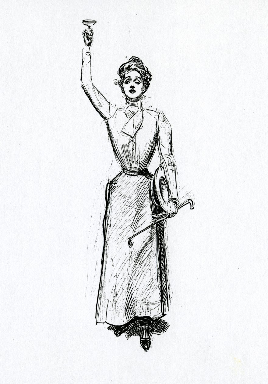 Dziewczyna Gibsona w stroju jeździeckim, ok. 1902 r. autorstwa Charles Dana Gibson