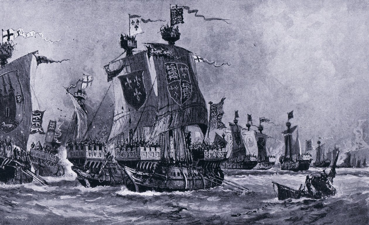 Bitwa pod Sluys, czerwiec AD1340, lata 20. autorstwa Charles Daniel Ward