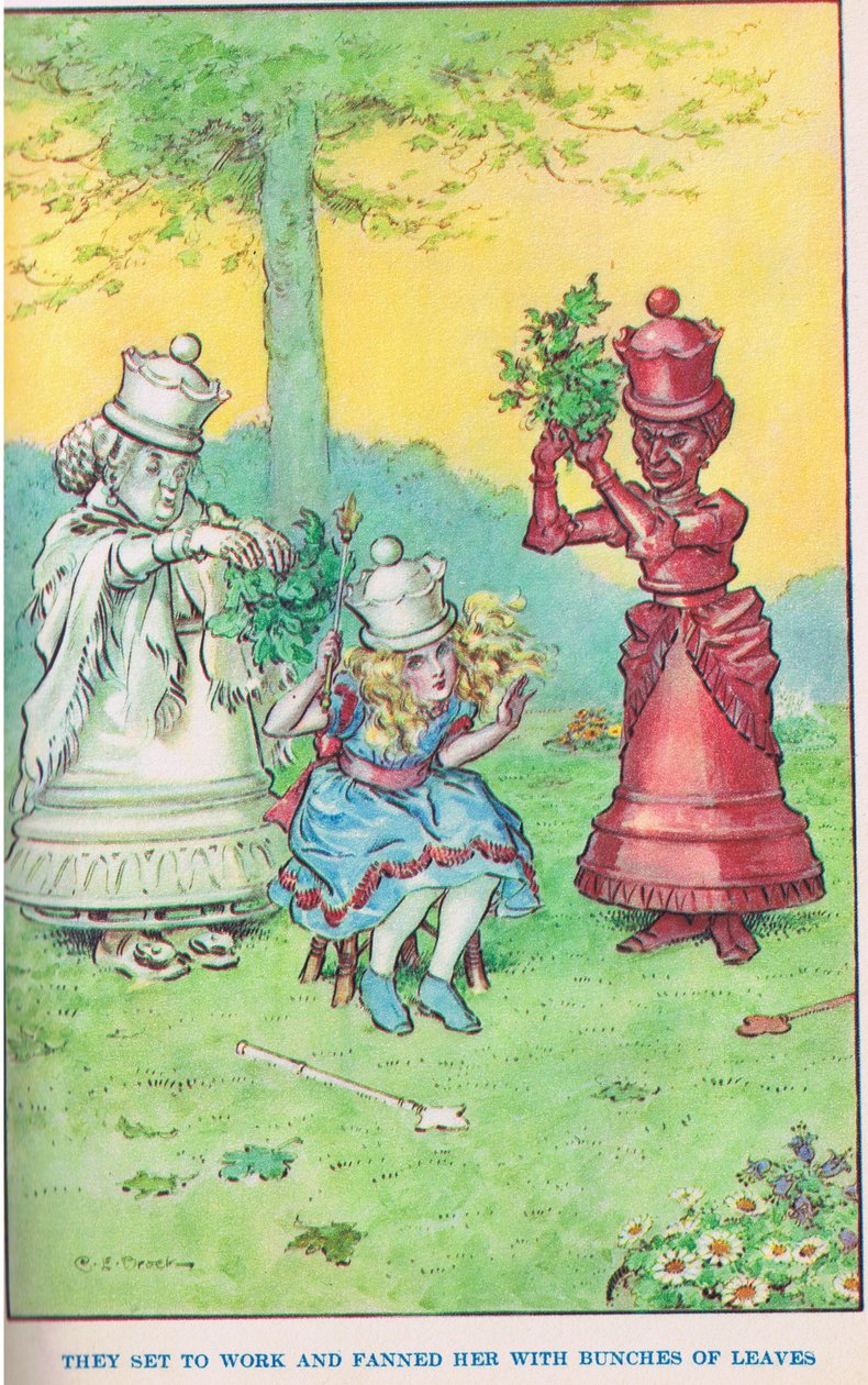 Alice and the Two Queens, ilustracja z „Modern Stories” autorstwa Charles Edmund Brock