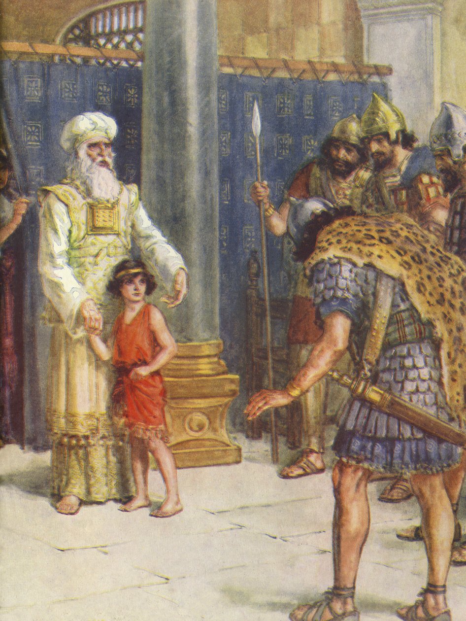 Jehojada wyprowadził Joasza autorstwa Charles Edmund Brock