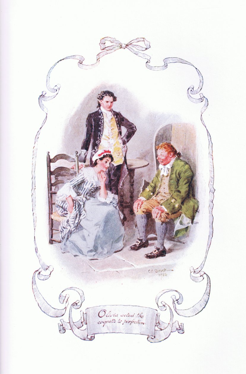 Olivia perfekcyjnie zagrała kokieterię z The Vicar of Wakefield wydanego przez JM Dent & Son Ltd, lata 20. autorstwa Charles Edmund Brock