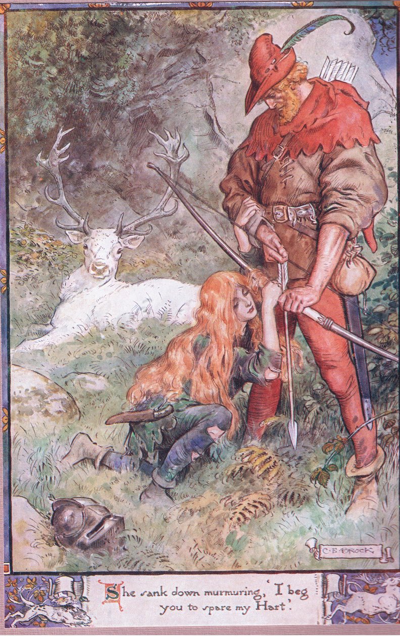 Zapadła się, szepcząc błagam o oszczędzenie mojego serca. autorstwa Charles Edmund Brock