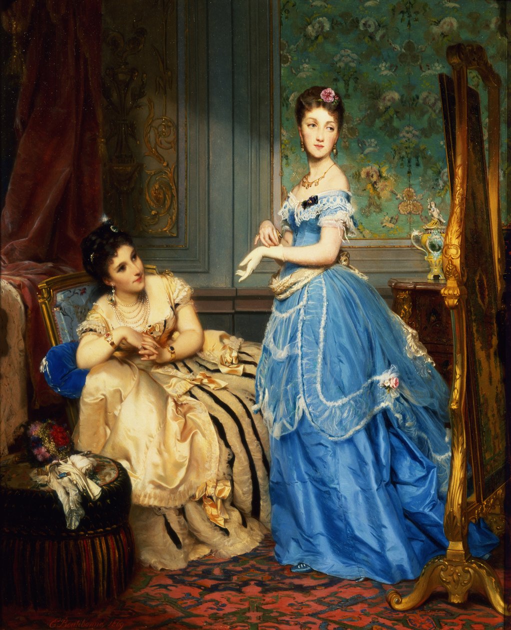 Ubieranie się, 1869 autorstwa Charles Edouard Boutibonne