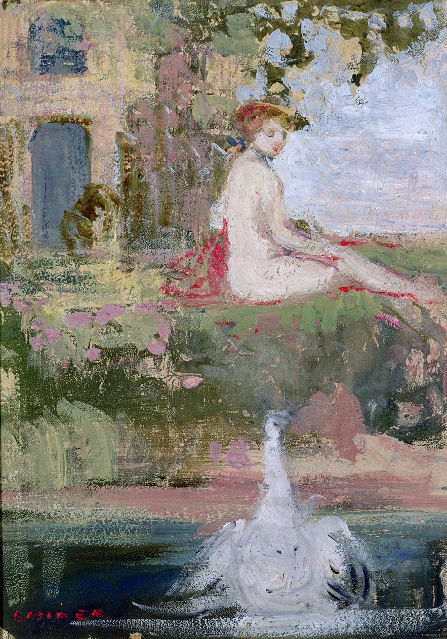 Leda i łabędź autorstwa Charles Edward Conder