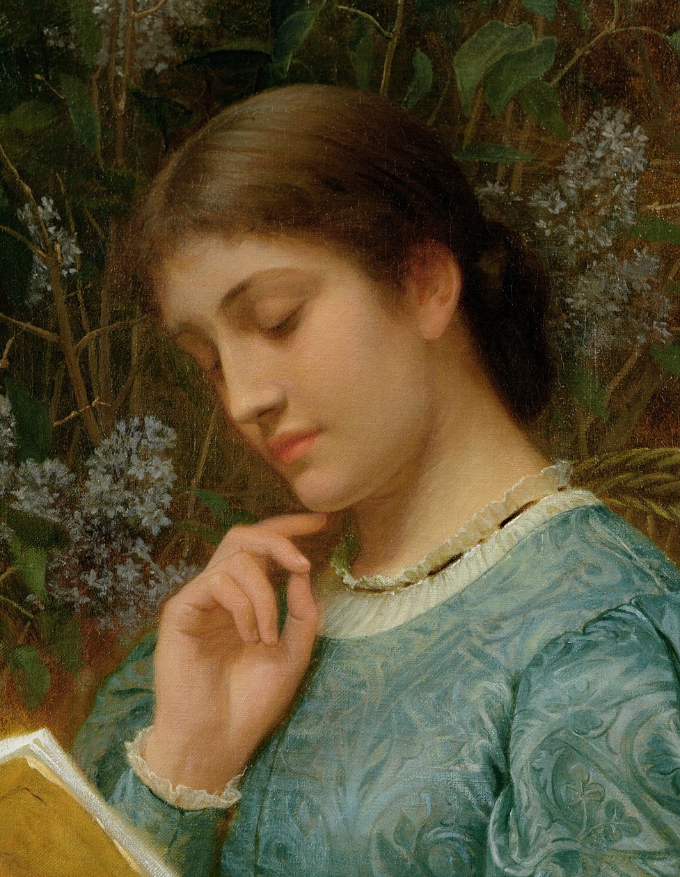 Dziewczyna czytająca (prawdopodobnie Kate Dickens) autorstwa Charles Edward Perugini