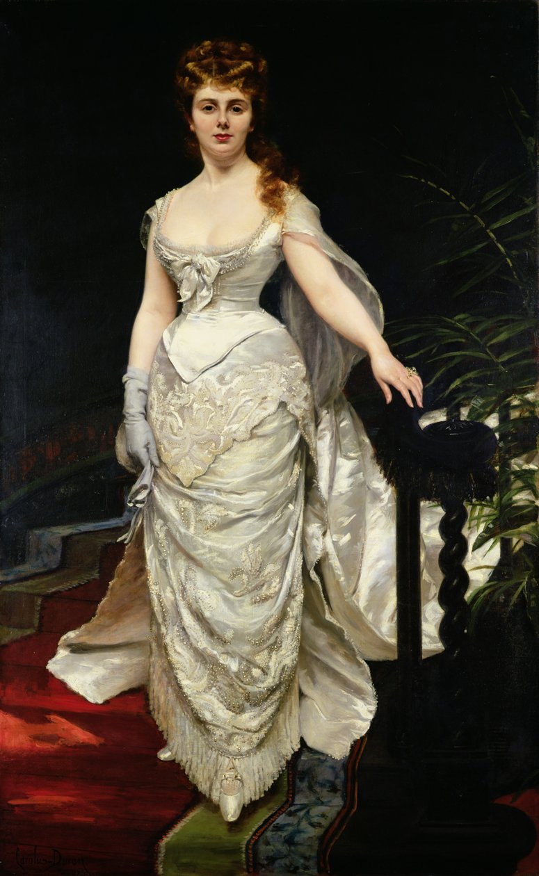 Portret Mademoiselle X, 1873 autorstwa Charles Emile Auguste Carolus Duran