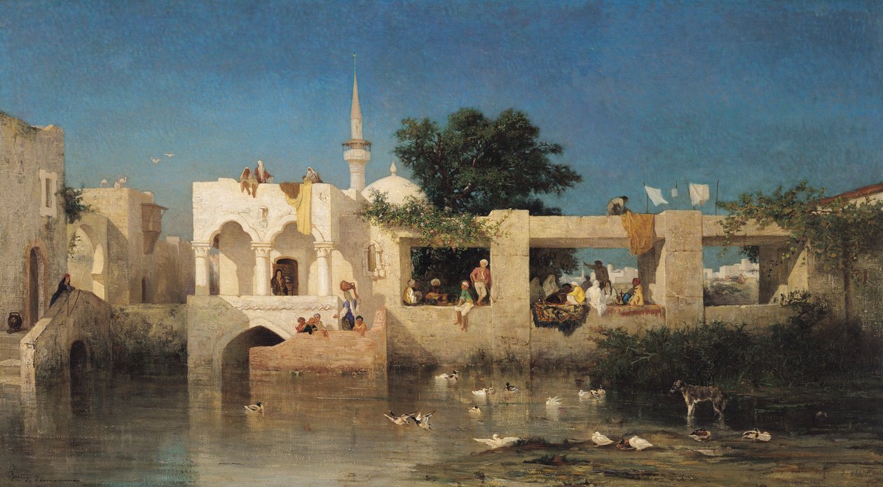 Kawiarnia w Adali, 1856 autorstwa Charles Émile de Tournemine
