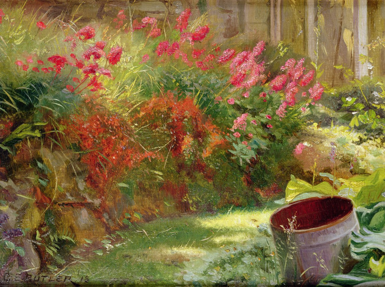 Ogród oświetlony słońcem, 1918 autorstwa Charles Ernest Butler