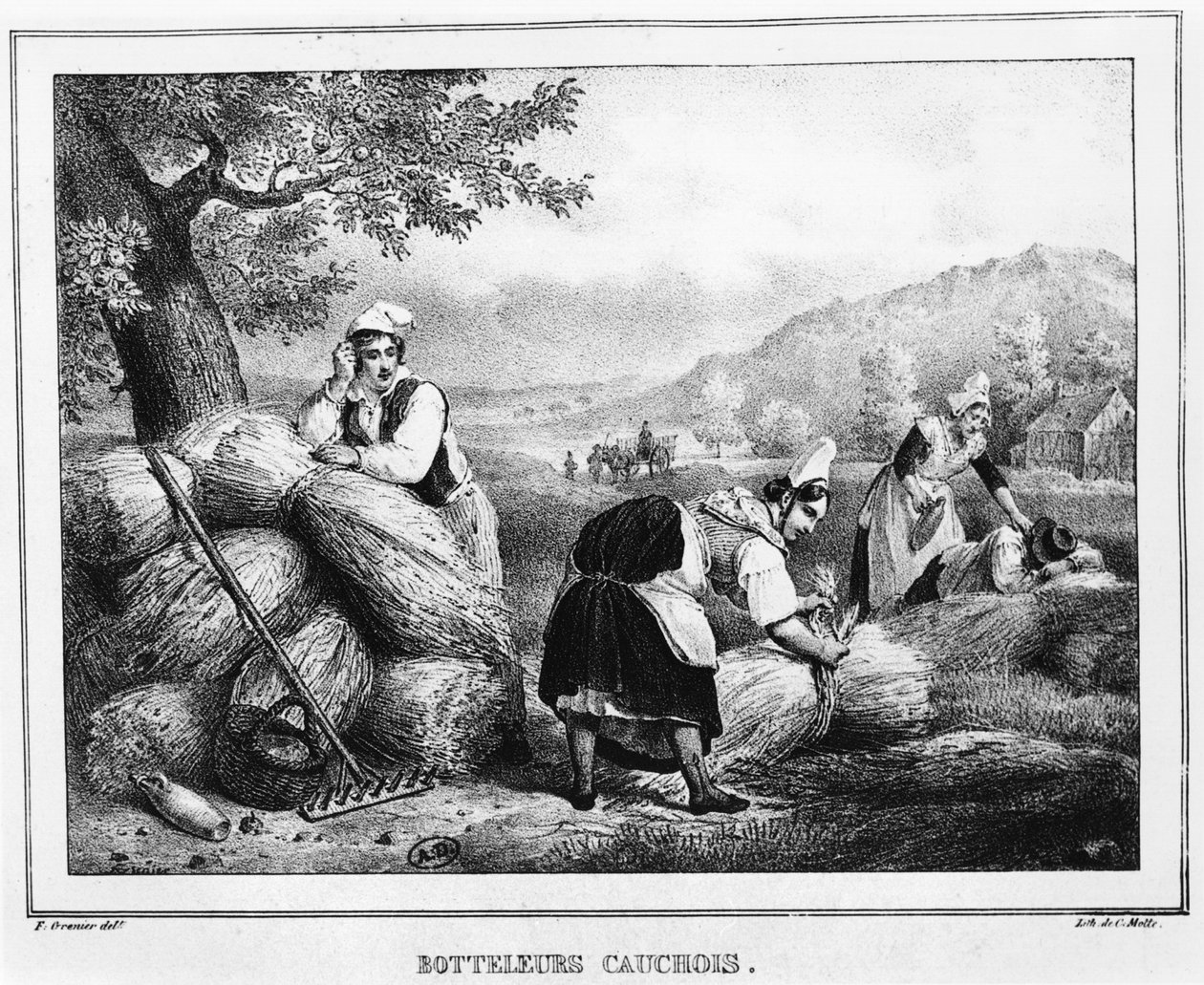 Snopki do segregatorów, Pays de Caux, Normandia autorstwa Charles Etienne Pierre Motte