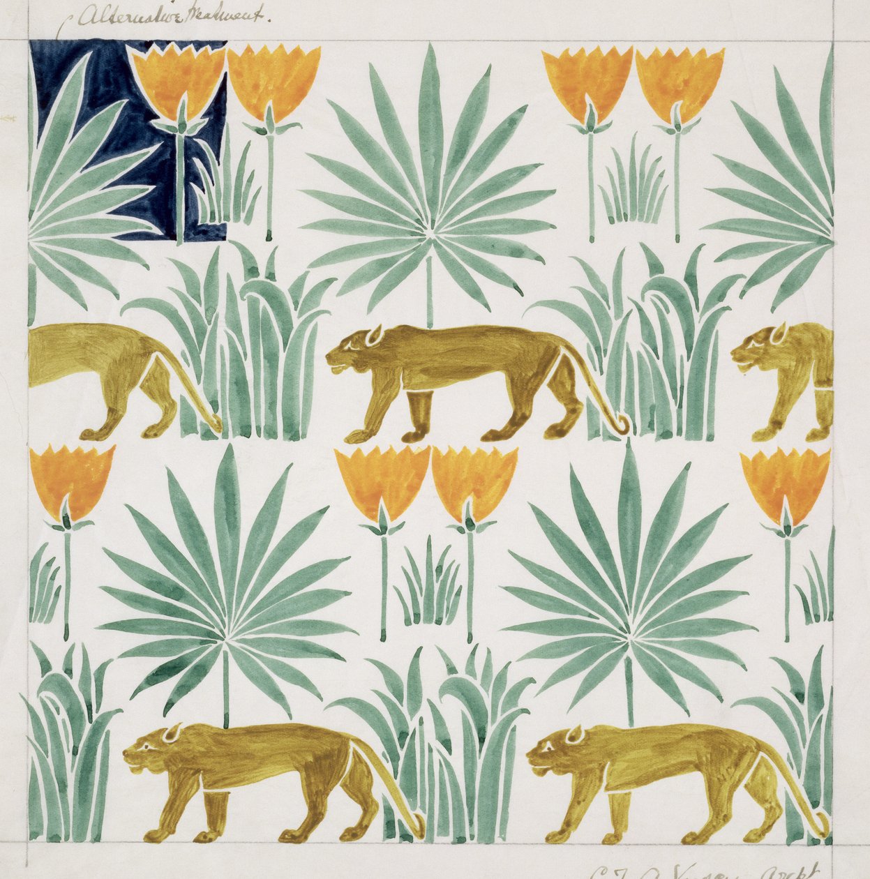 Projekt „Tygrys”, maj 1918 r. autorstwa Charles Francis Annesley Voysey