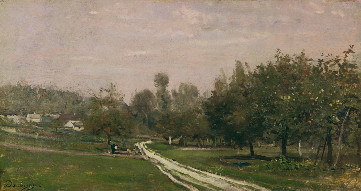 Butry, niedaleko Valmondois olej na płótnie autorstwa Charles Francois Daubigny