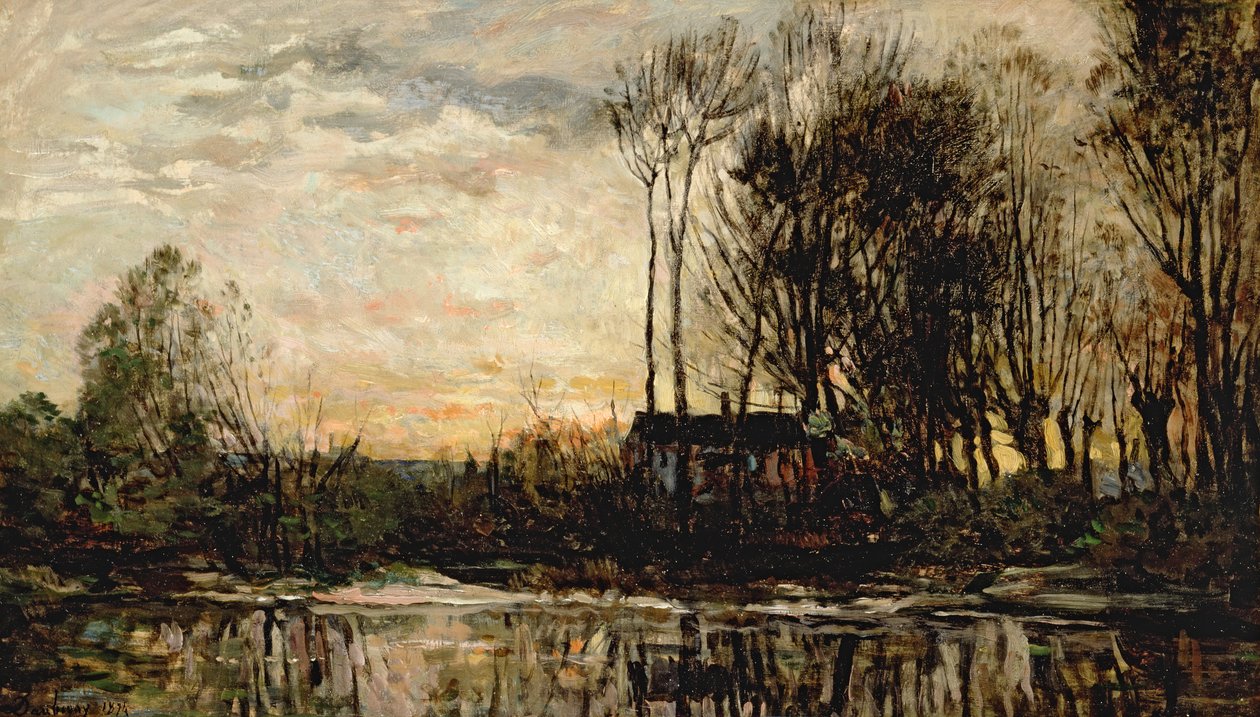 Wieczór w Bas Meudon, 1874 autorstwa Charles Francois Daubigny
