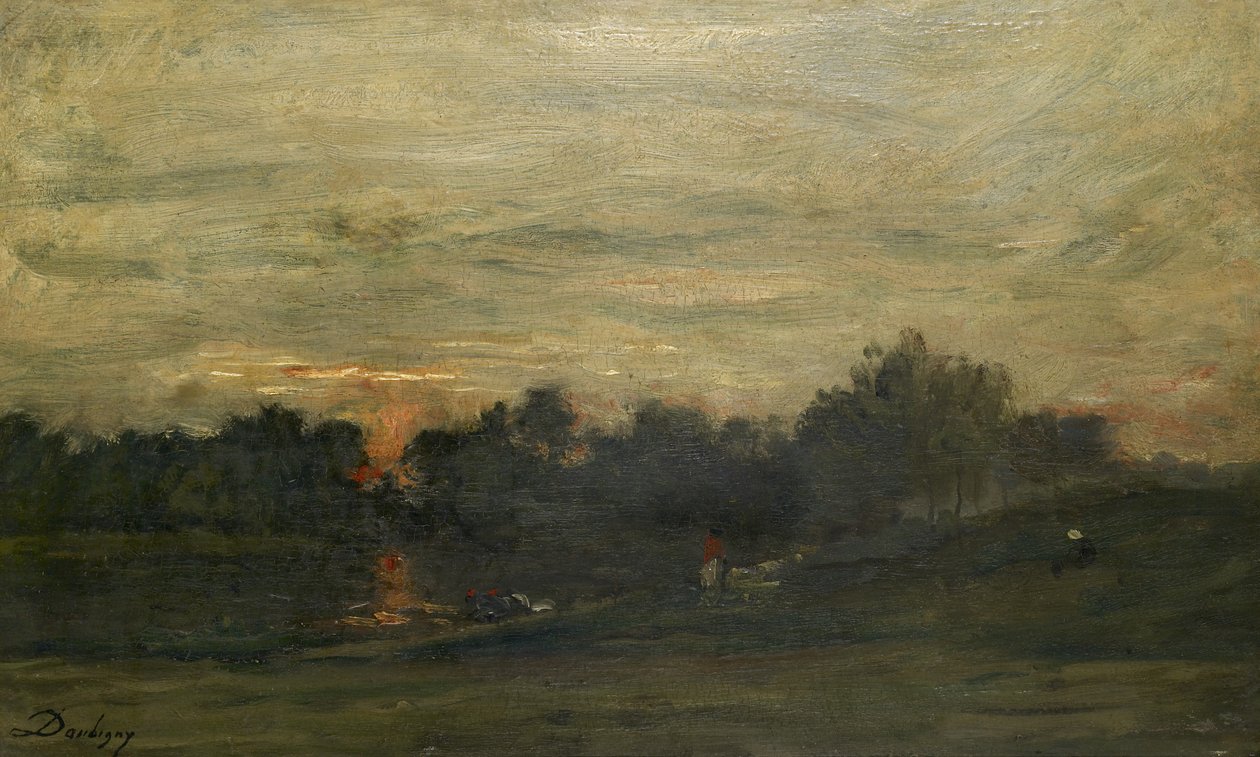 Krajobraz: Zachód słońca autorstwa Charles Francois Daubigny