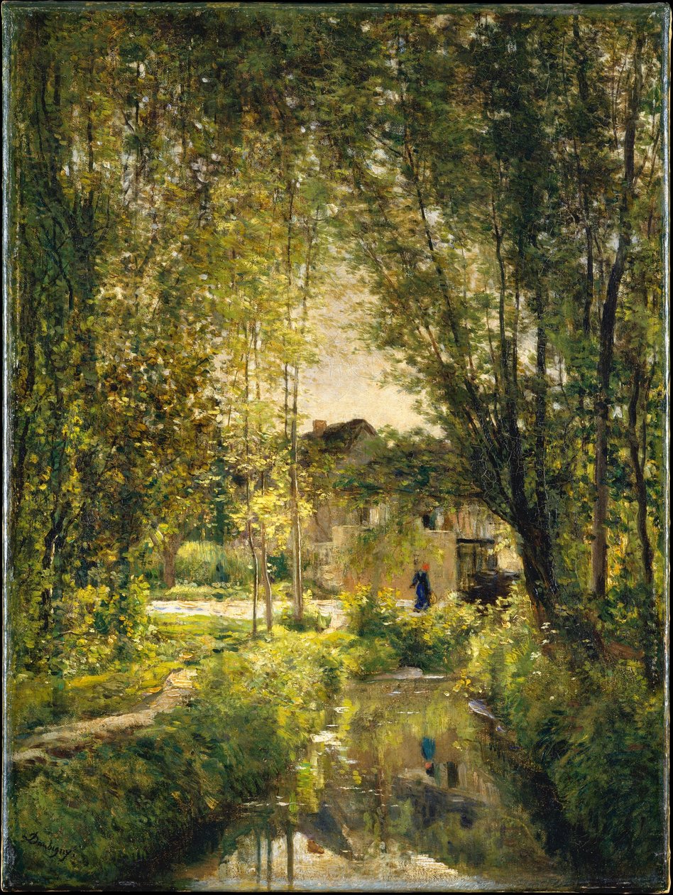 Krajobraz ze słonecznym strumieniem, ok.1877 autorstwa Charles Francois Daubigny