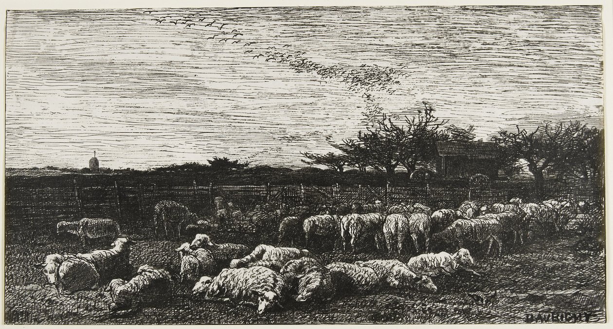Grand Parc a Moutons, 1862 autorstwa Charles Francois Daubigny