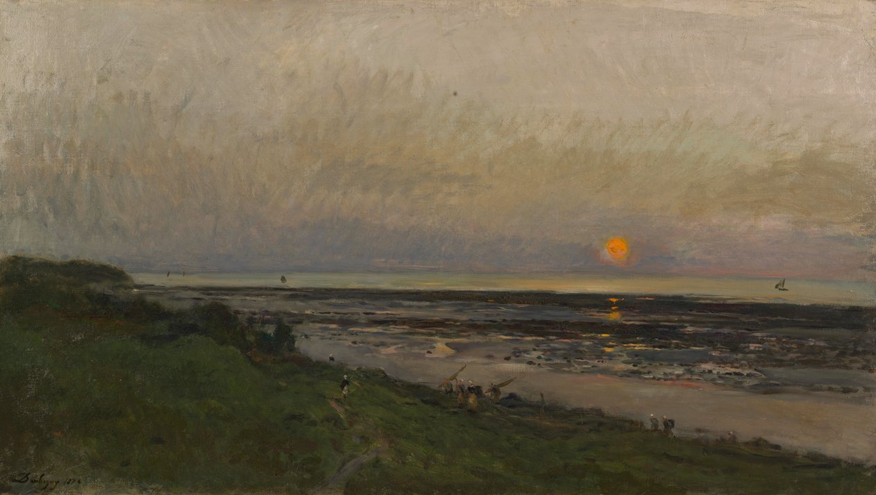 Zachód słońca w Villerville autorstwa Charles Francois Daubigny