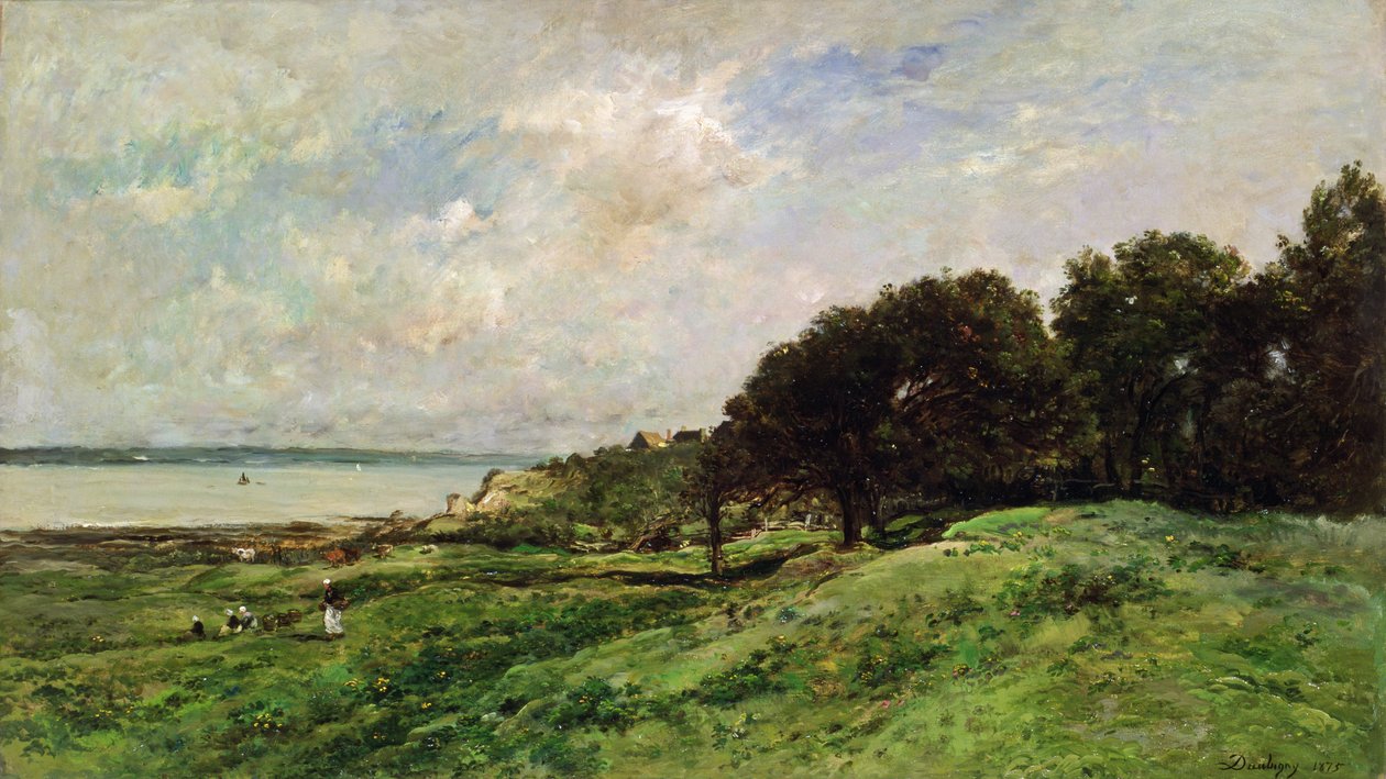 Wybrzeże Villerville, 1875 autorstwa Charles Francois Daubigny