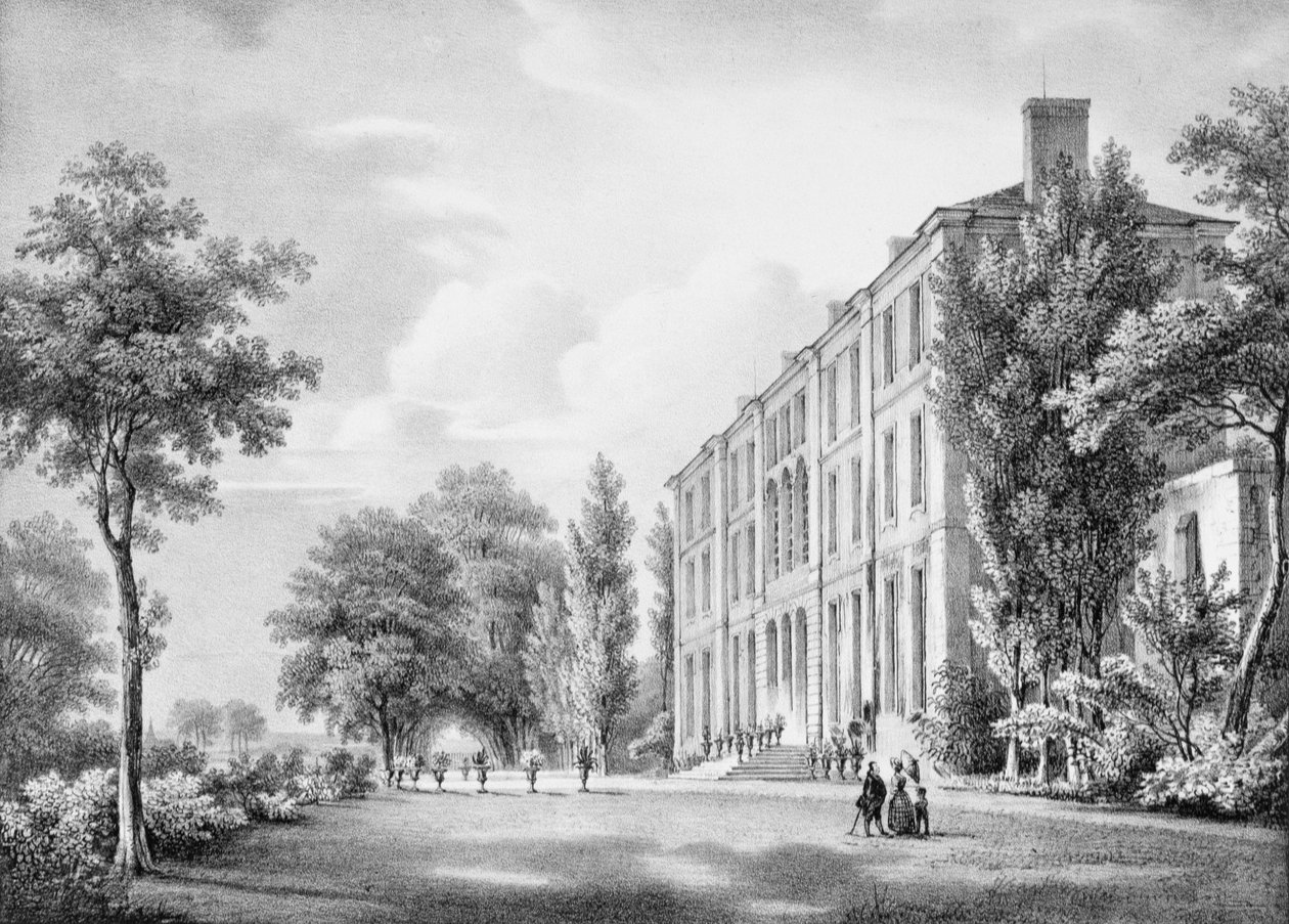 Chateau de Frechines, ryty przez C. Motte, ok. 1830-40 autorstwa Charles Francois Joseph Pensee