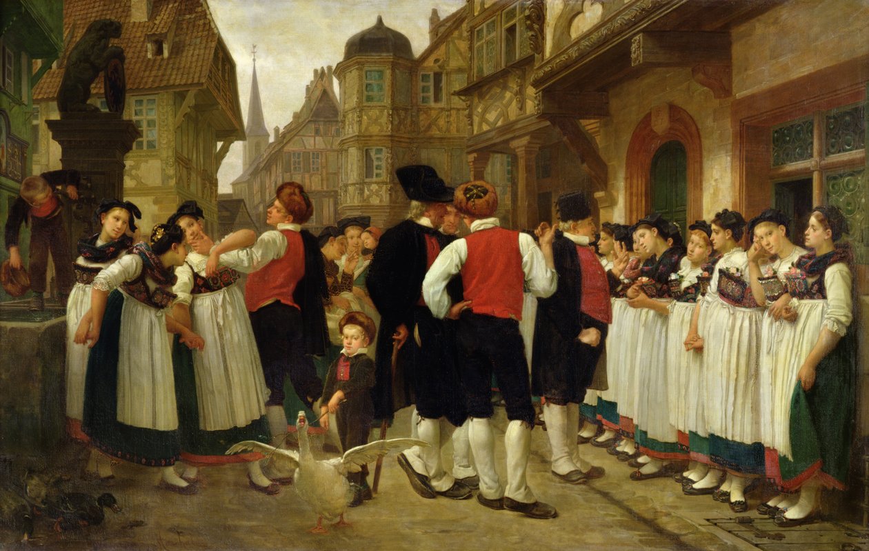Targi Sług w Bouxwiller autorstwa Charles Francois Marchal