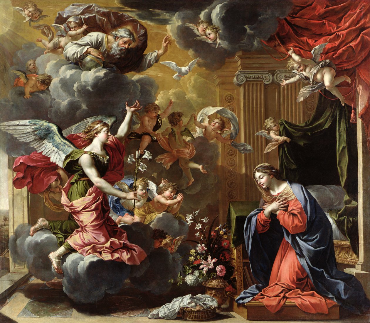Zwiastowanie, 1651-52 autorstwa Charles Francois Poerson