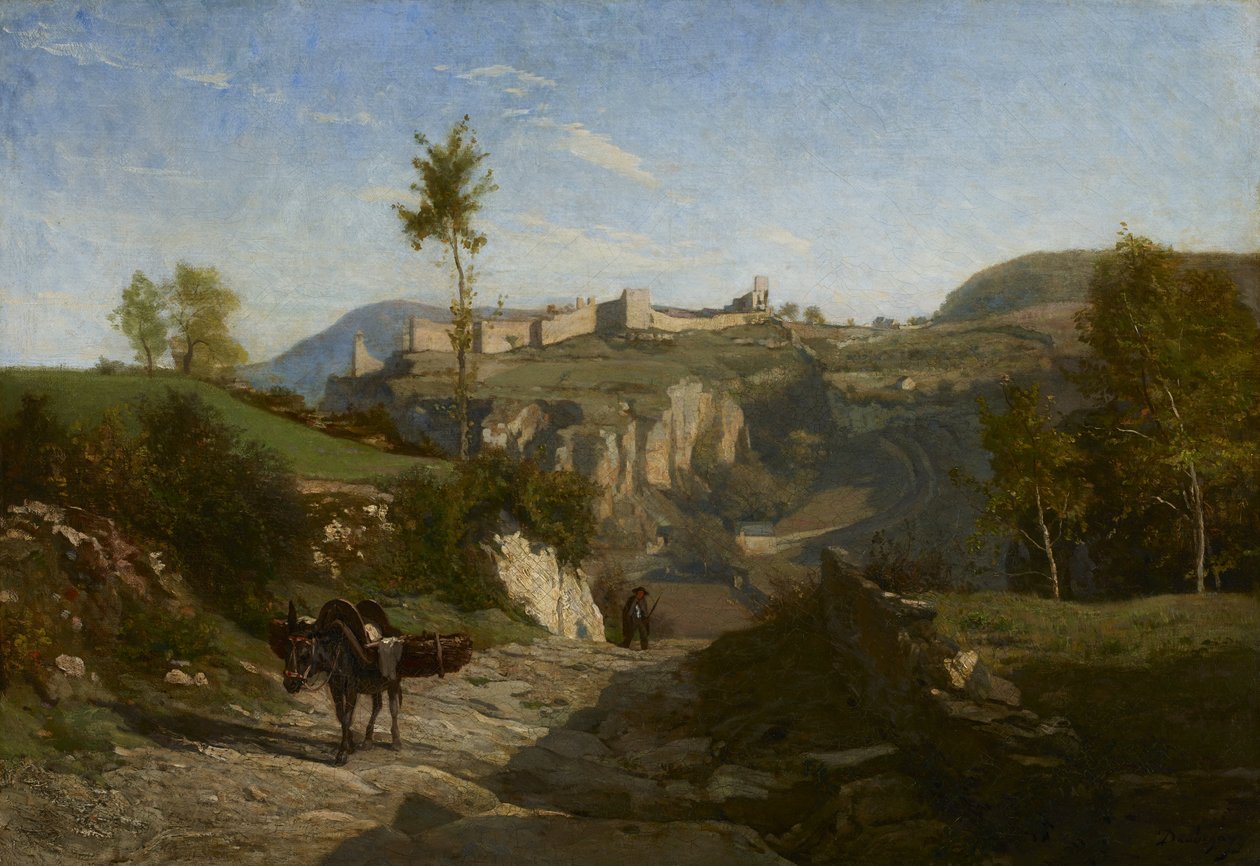 Krajobraz w pobliżu Crémieu autorstwa Charles Francois Daubigny