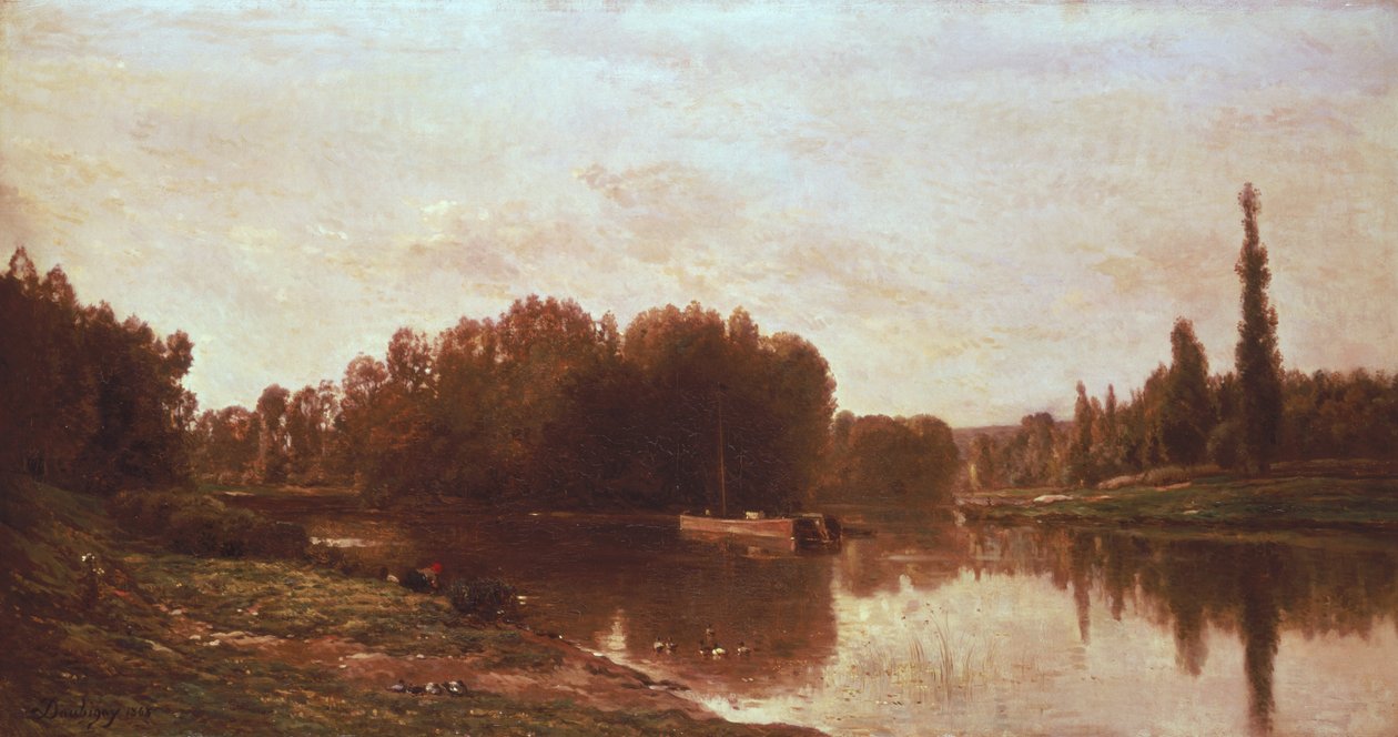 Zbieg Sekwany i Oise autorstwa Charles Francois Daubigny