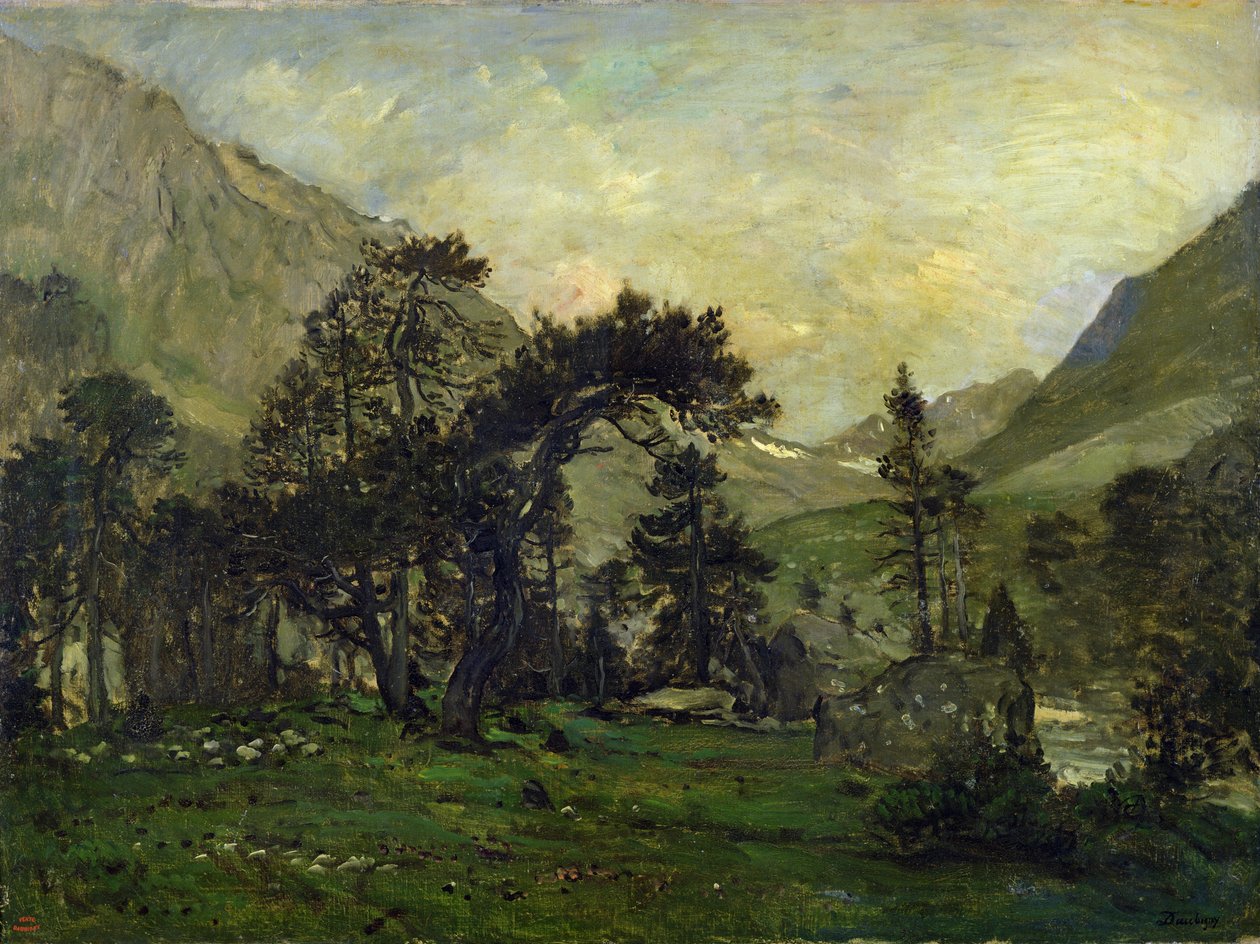 Mahoura w Cauterets autorstwa Charles Francois Daubigny