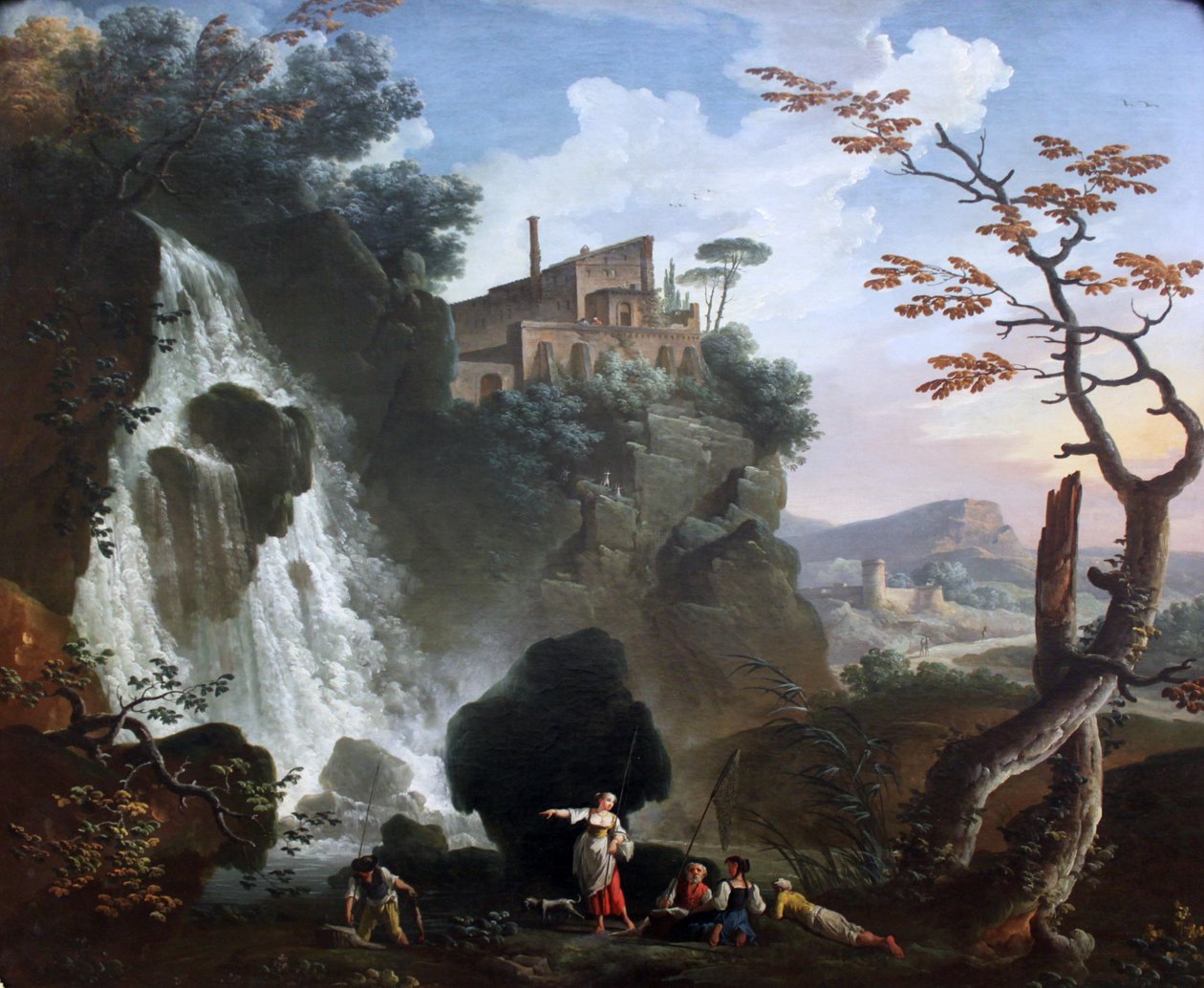 Villa des Maecenas w Tivoli autorstwa Charles François Grenier de Lacroix